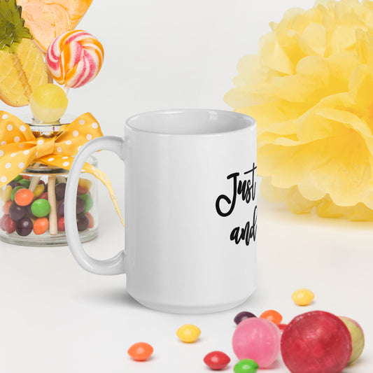 JLS White glossy mug